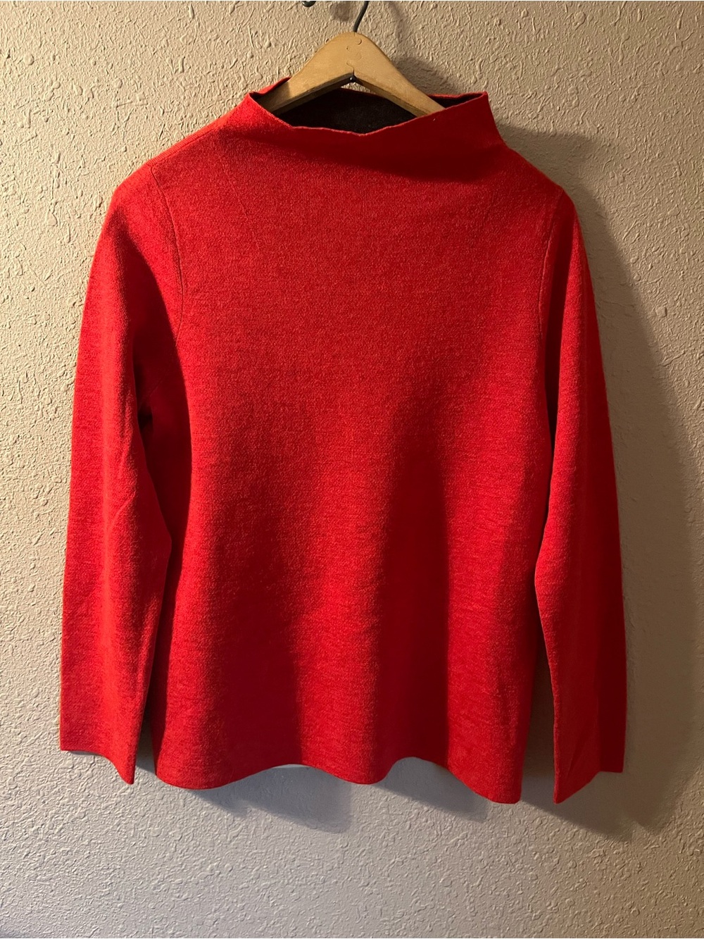 Eileen Fisher Women's Knit Mock Neck Sweater merino wool alpaca small